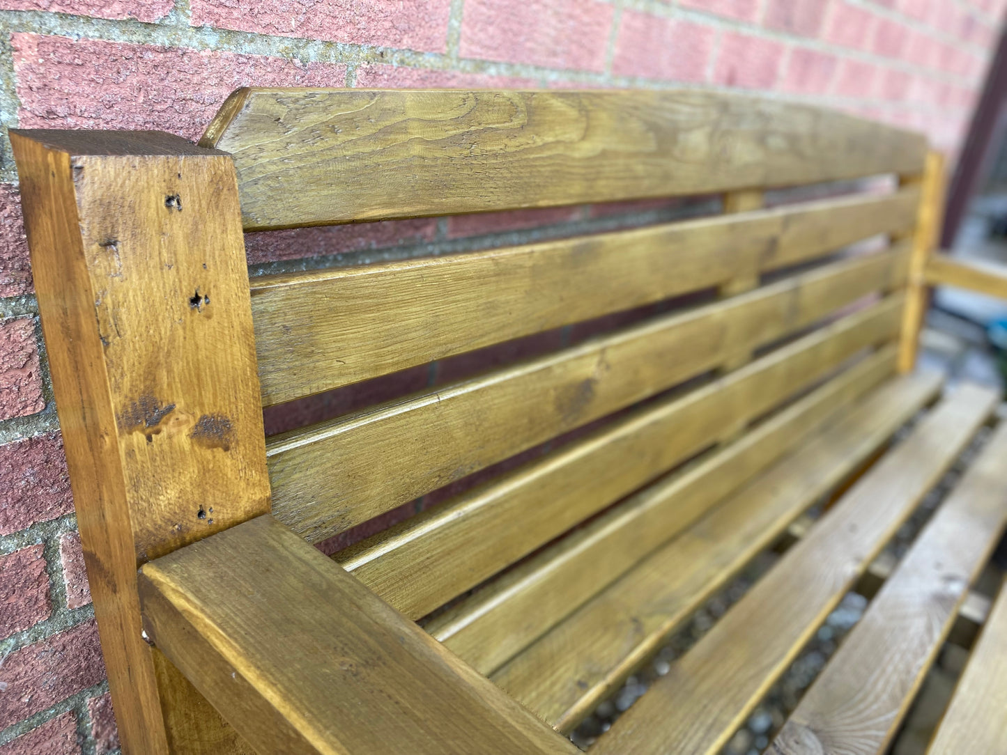 Garden Bench - Handmade and Finished in Medium Oak