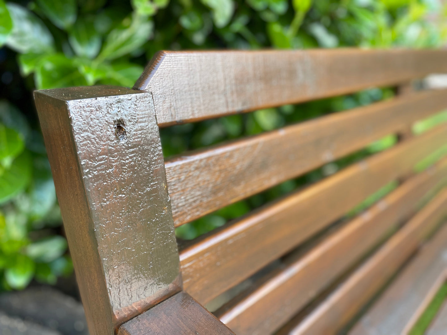 Garden Bench - Handmade and Finished in Dark Oak