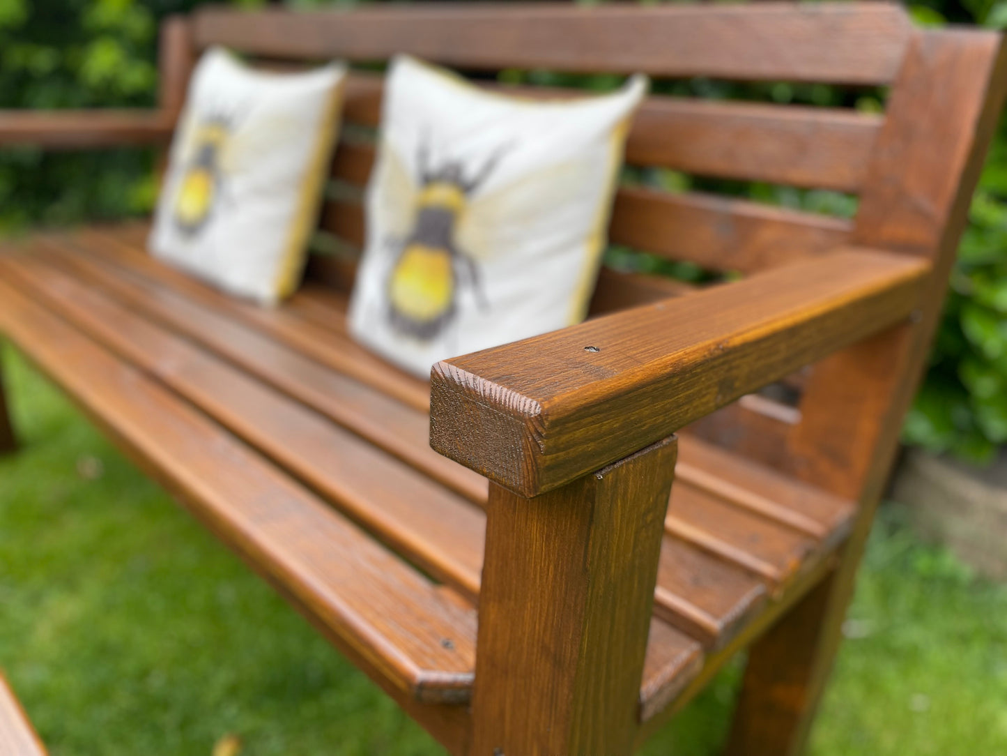 Garden Bench - Handmade and Finished in Dark Oak
