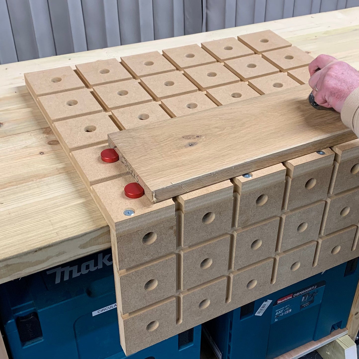 Using Stanley hand plane on HDS Hold Down System with bench dogs