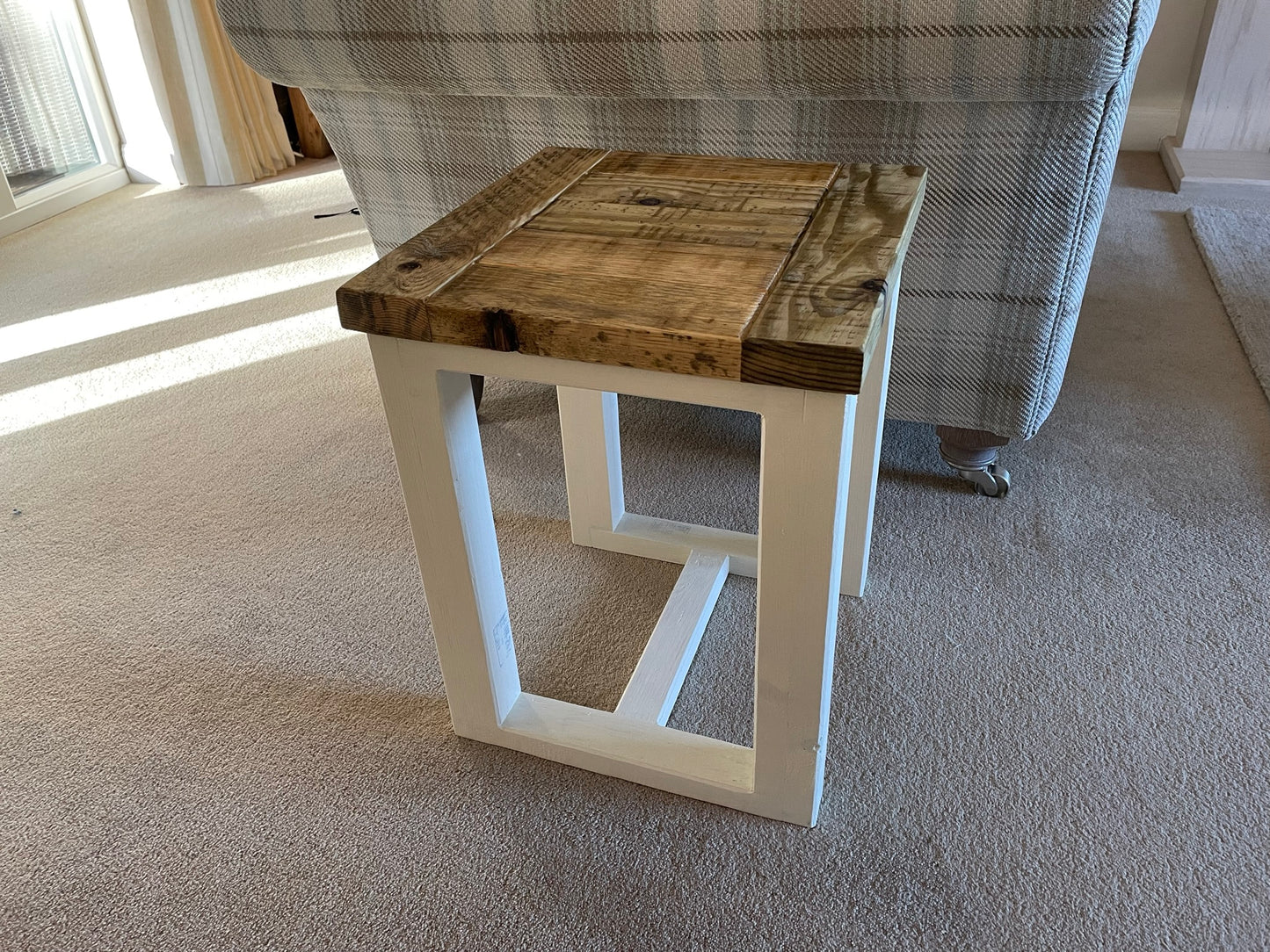 Occasional Table / Side Table with Cream Box Legs
