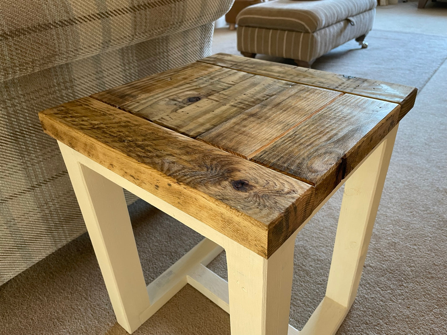 Occasional Table / Side Table with Cream Box Legs