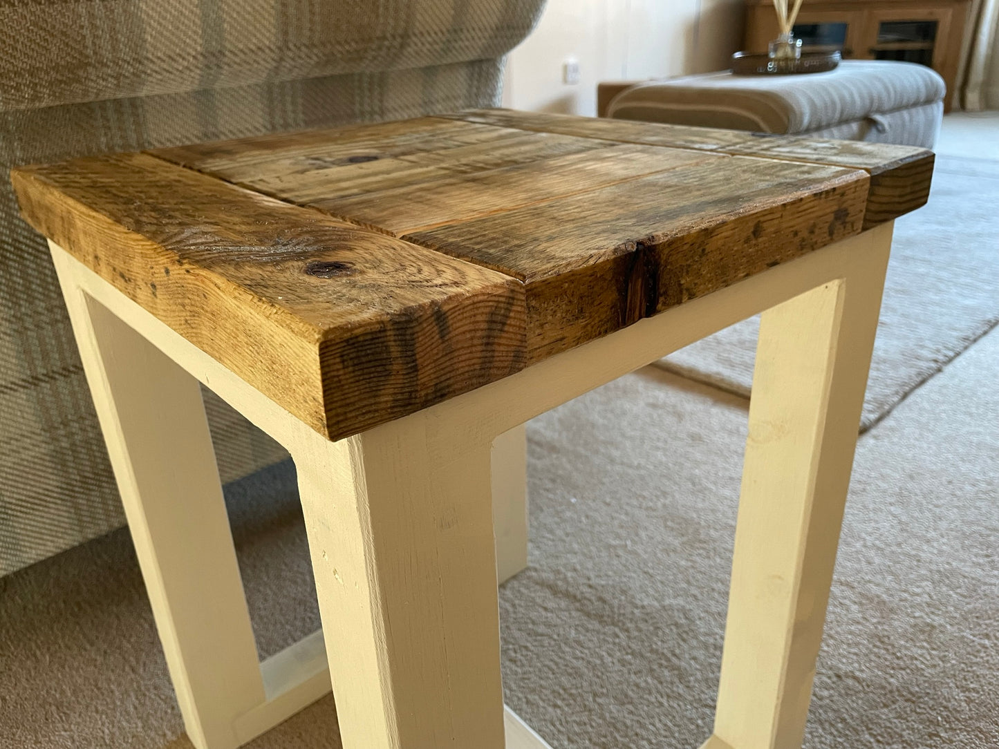 Occasional Table / Side Table with Cream Box Legs