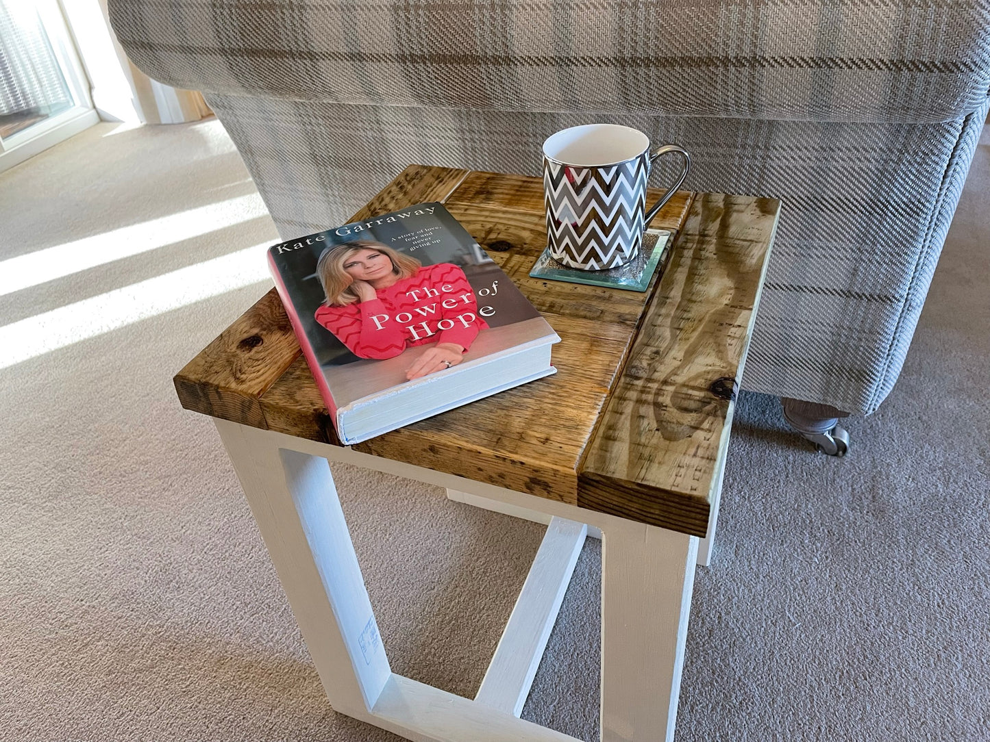 Occasional Table / Side Table with Cream Box Legs