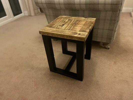Occasional Table / Side Table with Black Box Legs
