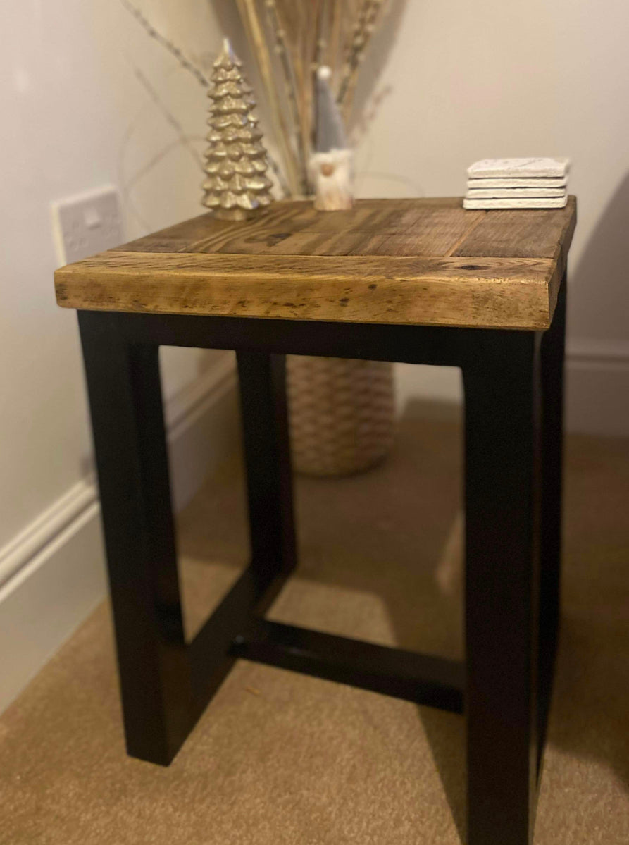 Occasional Table / Side Table with Black Box Legs