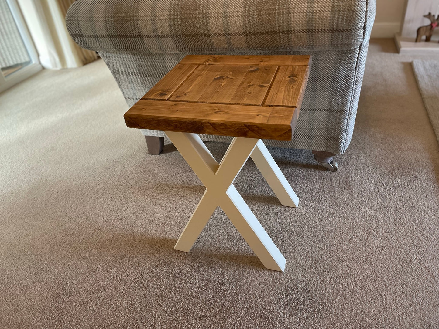 Occasional Table / Side Table with Cream X Cross Legs