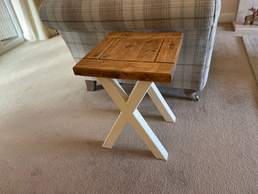 Occasional Table / Side Table with Cream X Cross Legs