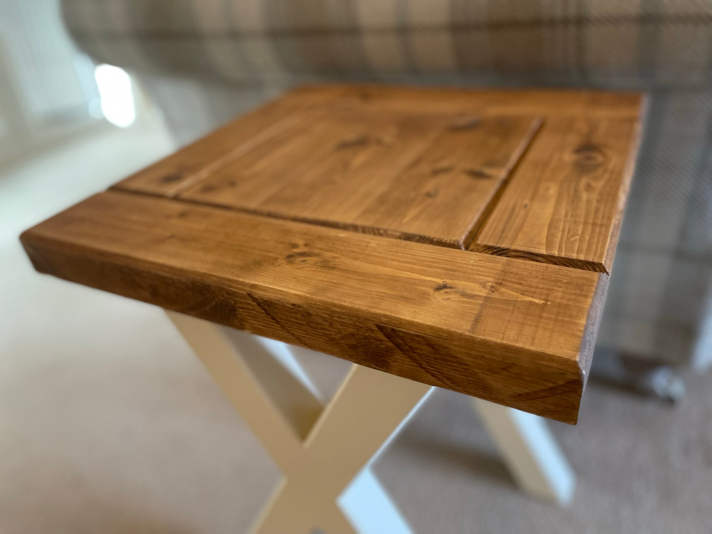 Occasional Table / Side Table with Cream X Cross Legs