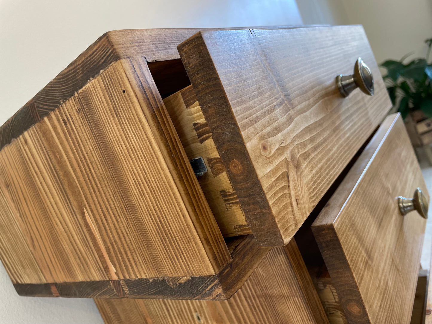Zig Zag Offset Drawers in Medium Oak