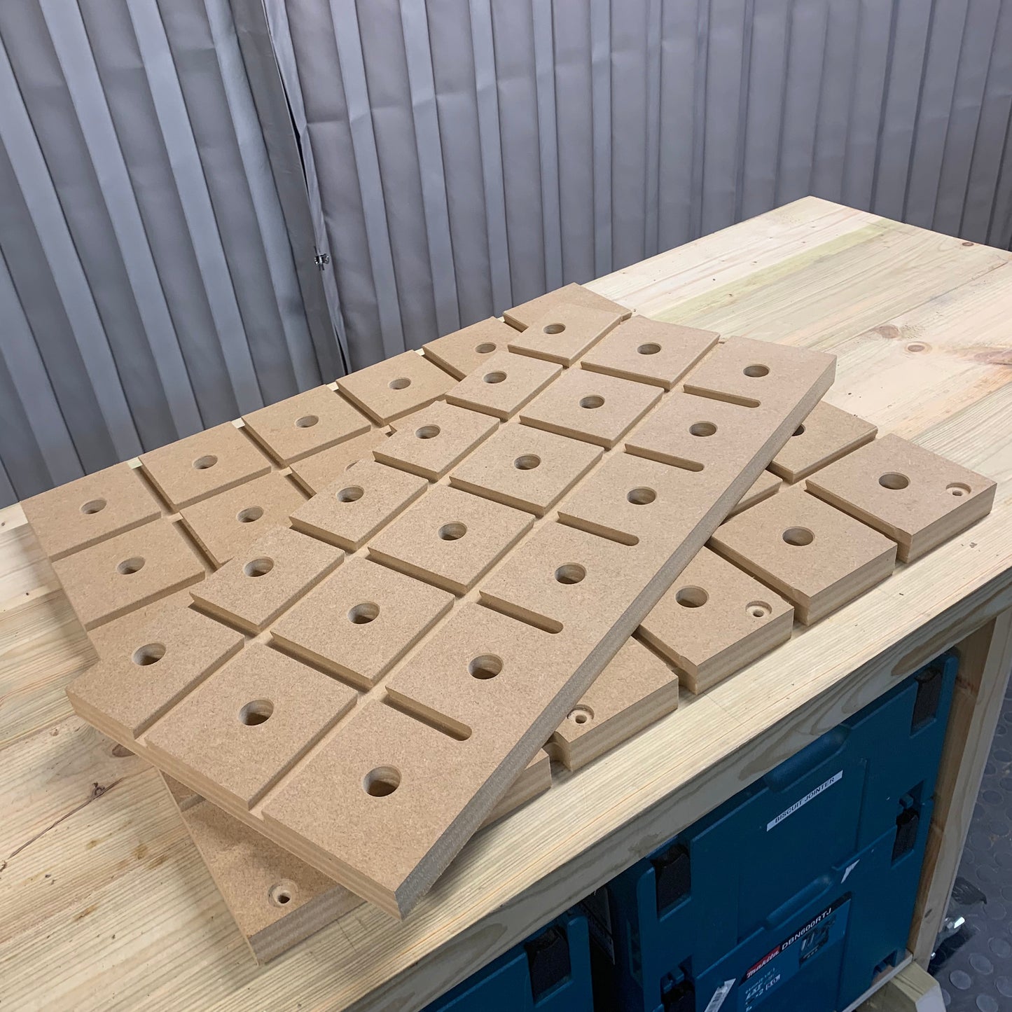 Portable Woodworking Workbench HDS Hold Down System Flat Packed for easy storage and transportation
