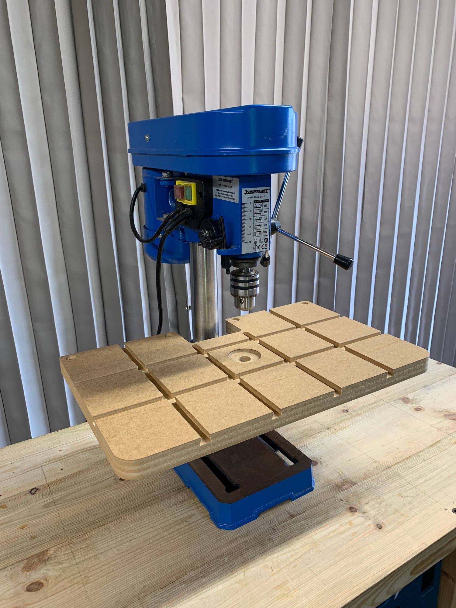 HDS Drill Table Top collection – clamping slot inserts, low profile track clamps and zero clearance inserts for pillar and bench drills – Whaley Woodworks