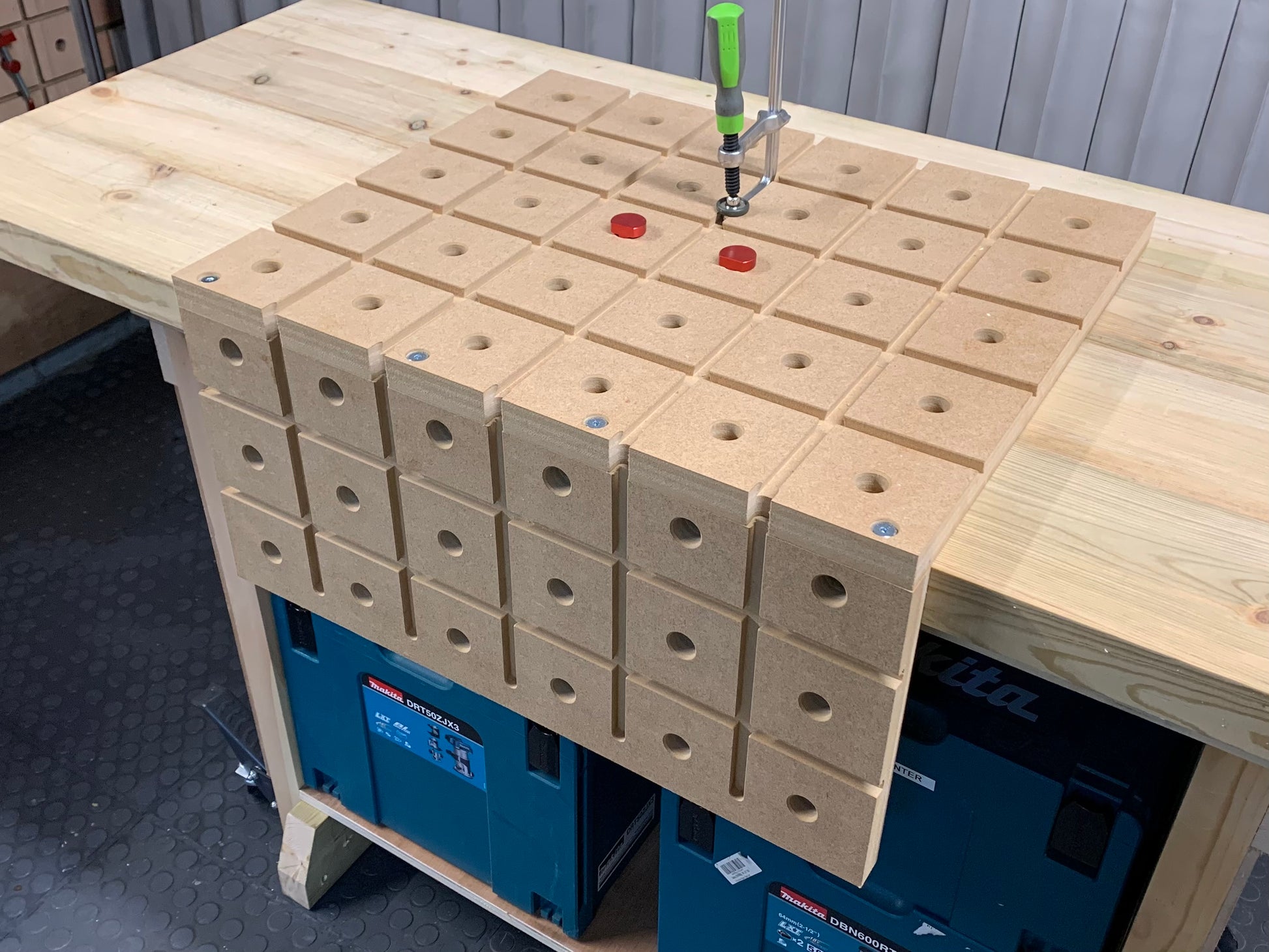 HDS starter pack on a Workshop bench Including the track clamp and bench