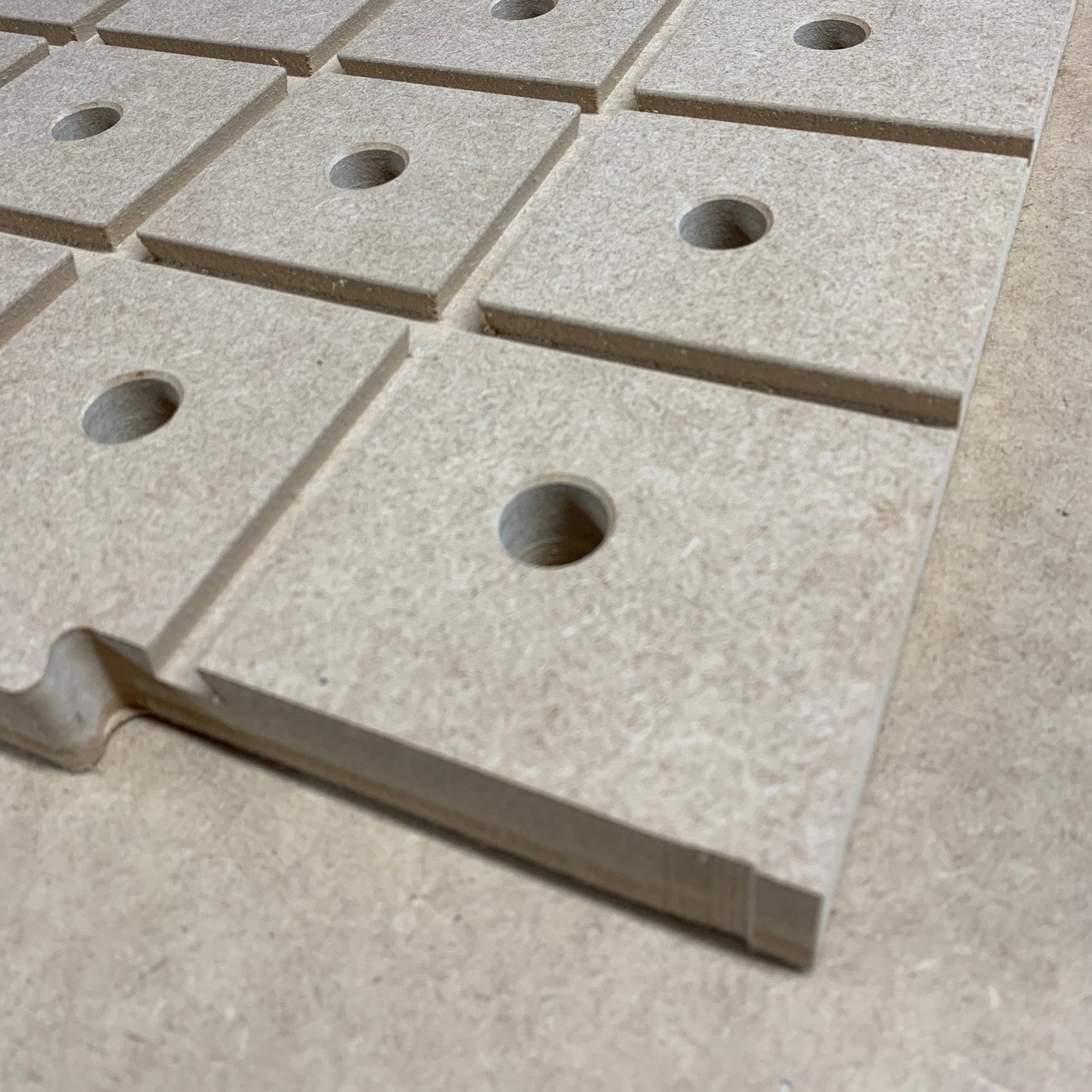 HDS Workbench Top Grade B – minor cosmetic blemish on MDF panel, hold down system workbench top, made in the UK
