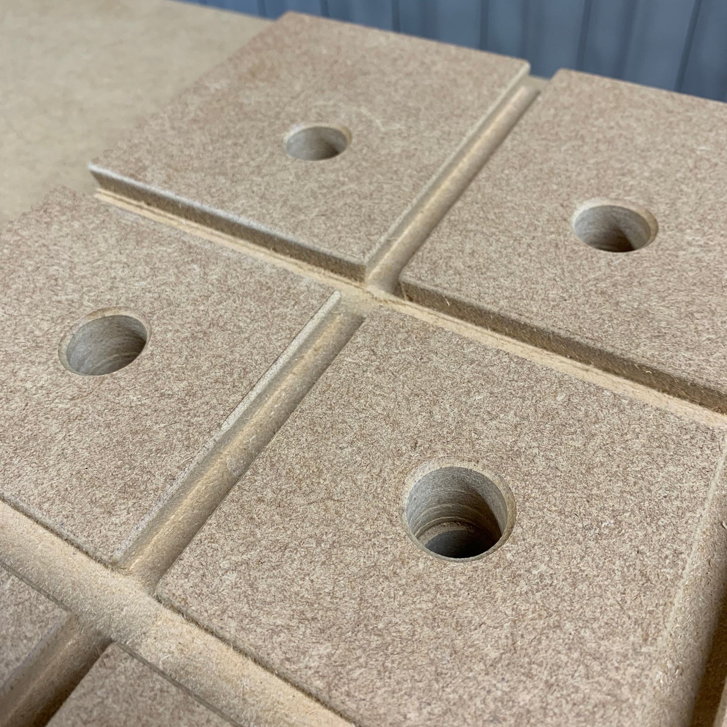 HDS Workbench Top Grade B – actual unit available, clamping slot and dog hole detail, hold down system workbench top, made in the UK