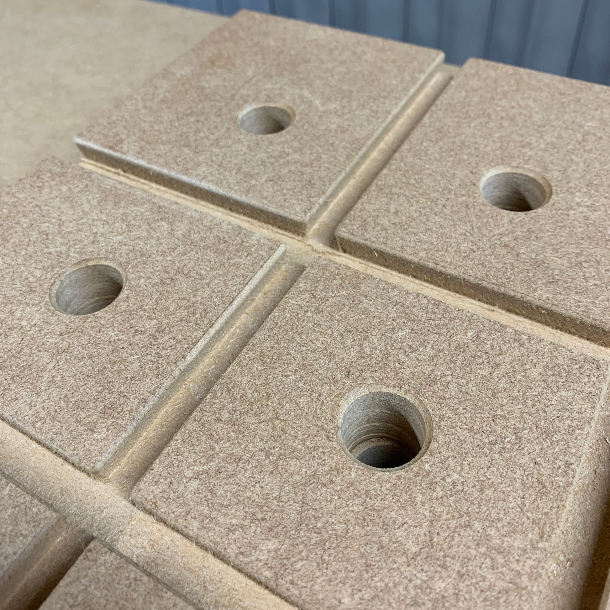HDS Workbench Top Grade B – actual unit available, clamping slot and dog hole detail, hold down system workbench top, made in the UK
