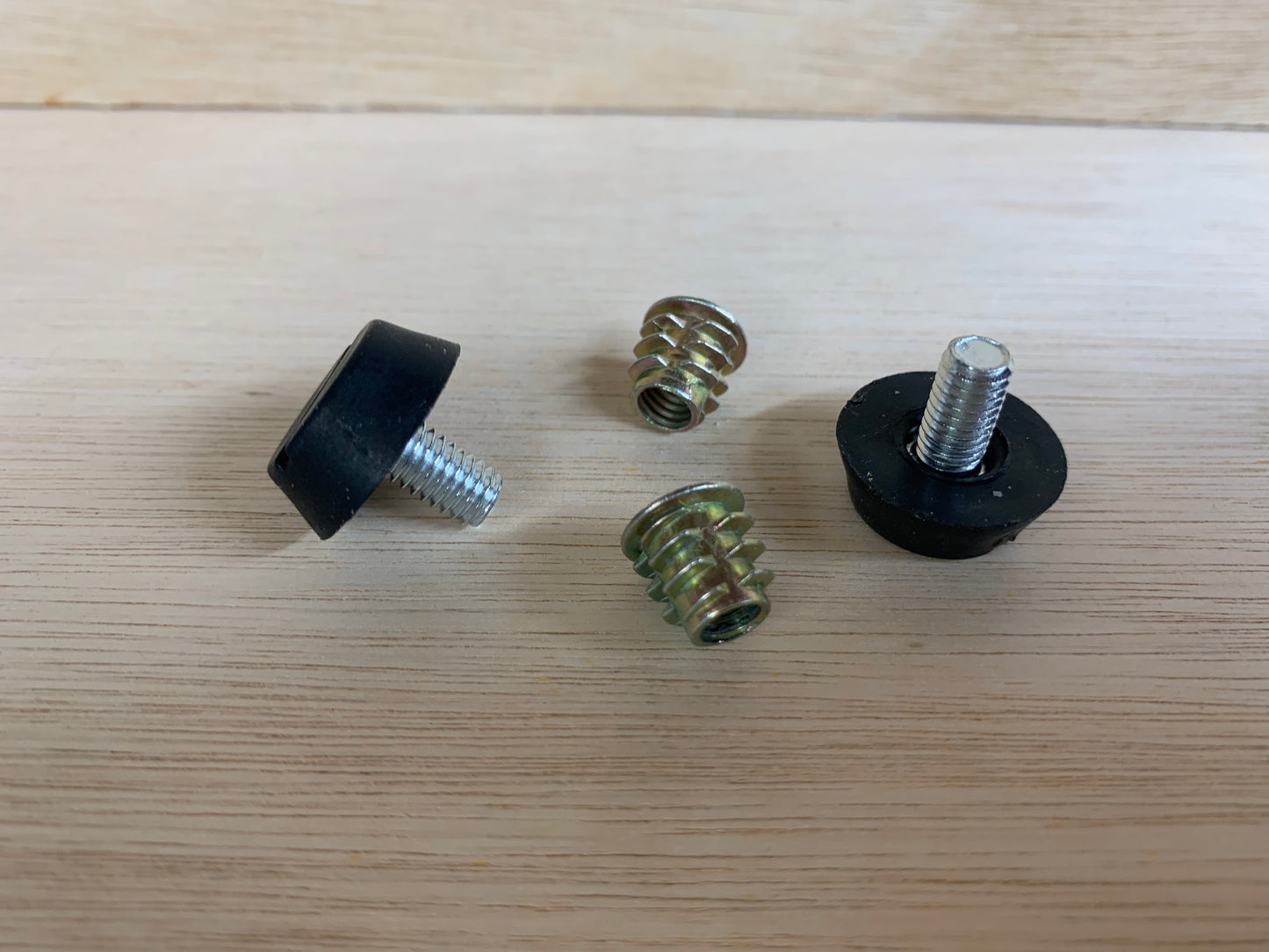 Two anti slip plugs and two threaded inserts making up the HDS anti-slip plug kit