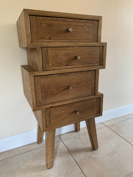 Zig Zag Offset Drawers in Oak