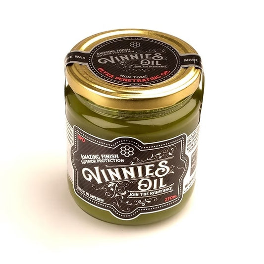 Vinnie's Oil Ultra Penetrating Hardwaxoil 350g jar - non-toxic wood oil