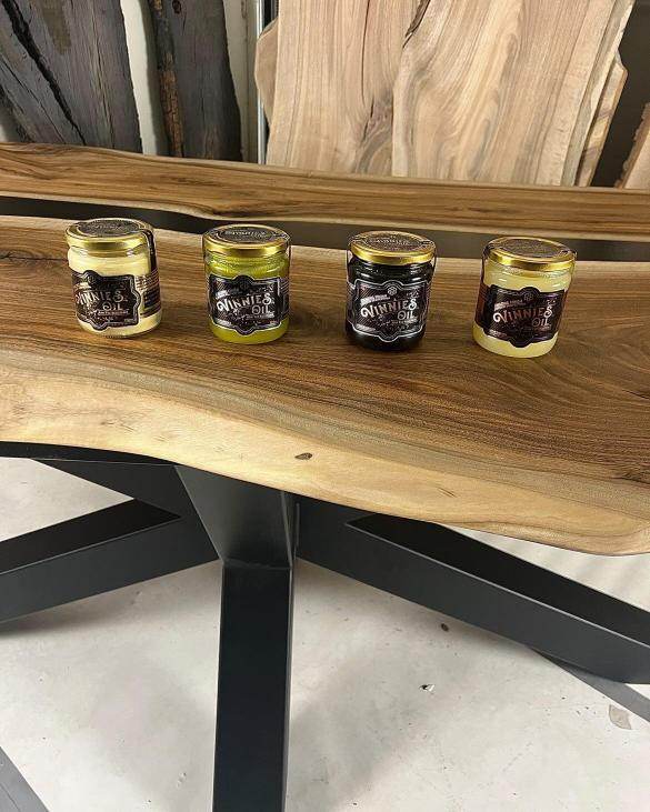 Vinnie's Oil Universal applied to dining table - matte satin finish hardwax oil