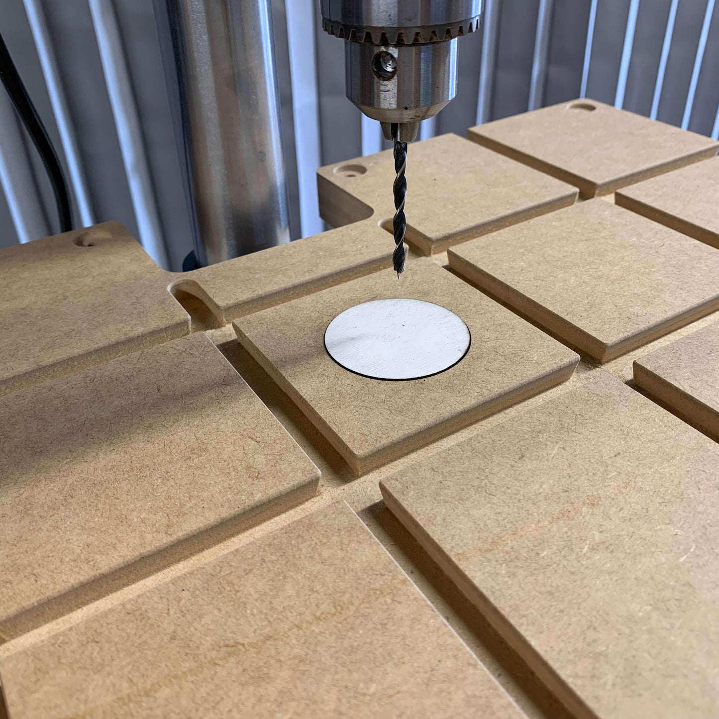HDS Drill Table Top 50mm zero clearance insert hole for tear-out free drilling – Whaley Woodworks
